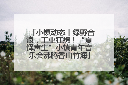 小镇动态丨绿野音浪，工业狂想！“夏铎声生”小镇青年音乐会沸腾香山竹海