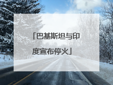 巴基斯坦与印度宣布停火
