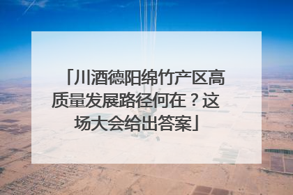 川酒德阳绵竹产区高质量发展路径何在？这场大会给出答案