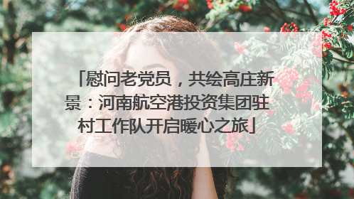 慰问老党员，共绘高庄新景：河南航空港投资集团驻村工作队开启暖心之旅
