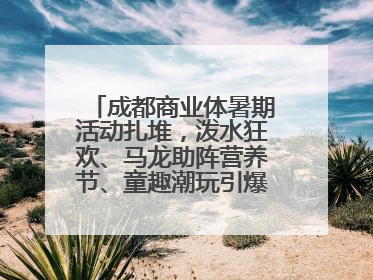 成都商业体暑期活动扎堆，泼水狂欢、马龙助阵营养节、童趣潮玩引爆消费新场景
