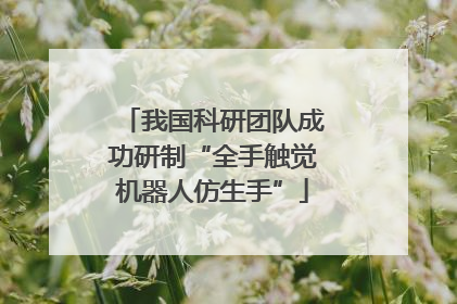我国科研团队成功研制“全手触觉机器人仿生手”