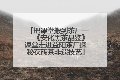 把课堂搬到茶厂——《安化黑茶品鉴》课堂走进益阳茶厂探秘茯砖茶非遗技艺