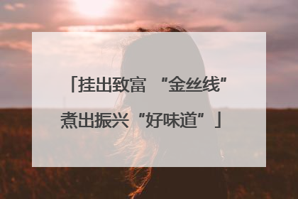 挂出致富 “金丝线” 煮出振兴“好味道”
