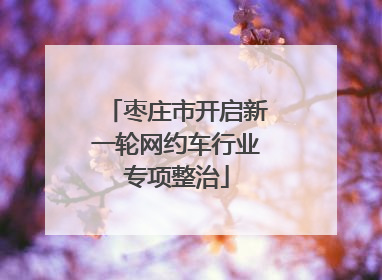 枣庄市开启新一轮网约车行业专项整治