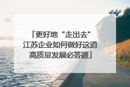 更好地“走出去” 江苏企业如何做好这道高质量发展必答题