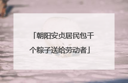 朝阳安贞居民包千个粽子送给劳动者