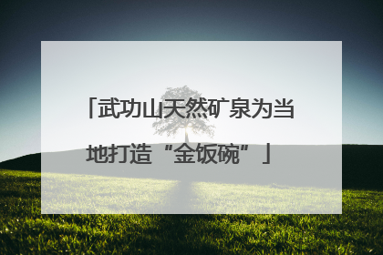 武功山天然矿泉为当地打造“金饭碗”