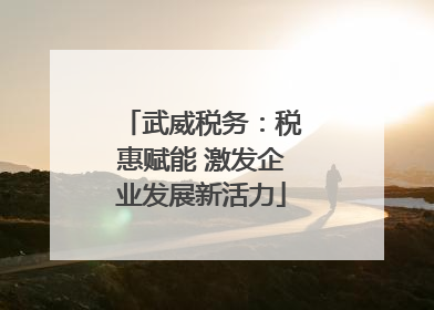 武威税务：税惠赋能 激发企业发展新活力