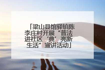 梁山县馆驿镇陈李庄村开展“普法进社区‘典’亮新生活”宣讲活动