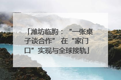 潍坊临朐：“一张桌子谈合作” 在“家门口”实现与全球接轨