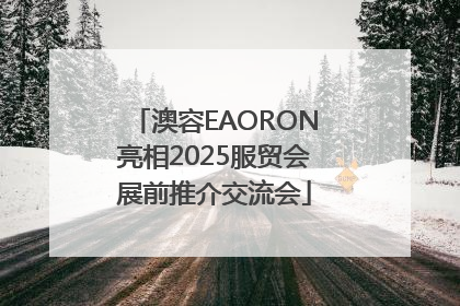 澳容EAORON亮相2025服贸会展前推介交流会