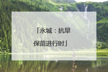 永城：抗旱保苗进行时