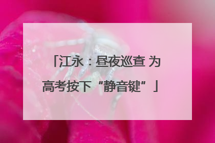 江永：昼夜巡查 为高考按下“静音键”