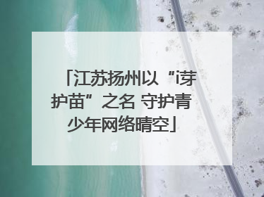 江苏扬州以“i芽护苗”之名 守护青少年网络晴空