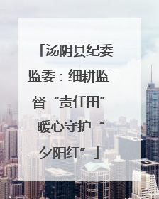 汤阴县纪委监委：细耕监督“责任田” 暖心守护“夕阳红”