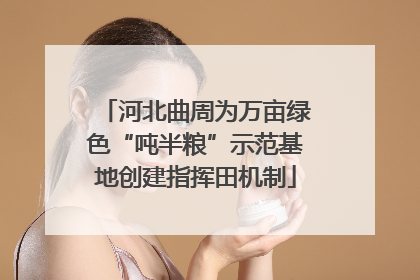 河北曲周为万亩绿色“吨半粮”示范基地创建指挥田机制