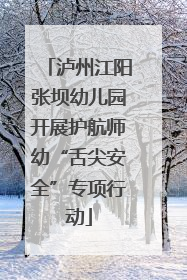 泸州江阳张坝幼儿园开展护航师幼“舌尖安全”专项行动
