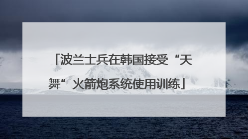 波兰士兵在韩国接受“天舞”火箭炮系统使用训练