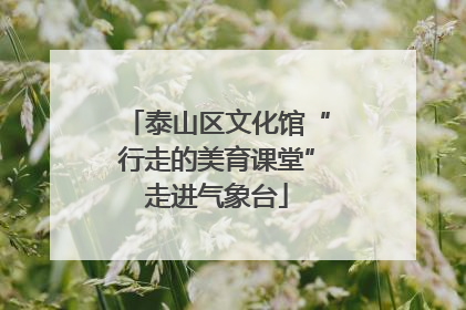 泰山区文化馆“行走的美育课堂”走进气象台