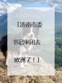 济南市委书记率团去欧洲了！