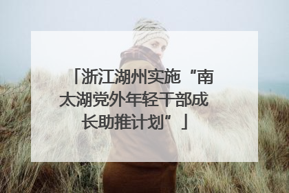 浙江湖州实施“南太湖党外年轻干部成长助推计划”