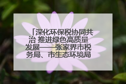 深化环保税协同共治 推进绿色高质量发展——张家界市税务局、市生态环境局签署合作备忘录