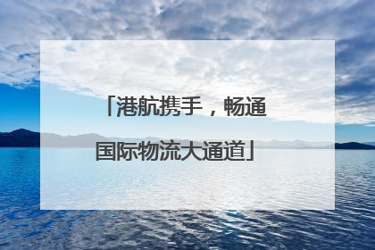 港航携手，畅通国际物流大通道