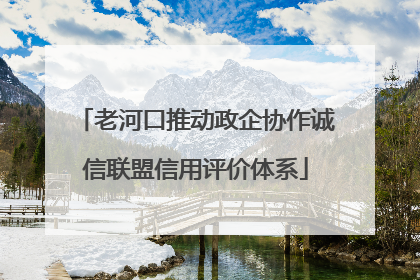 老河口推动政企协作诚信联盟信用评价体系