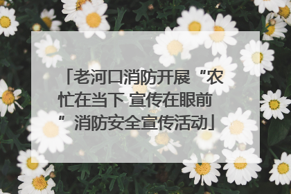 老河口消防开展“农忙在当下 宣传在眼前”消防安全宣传活动