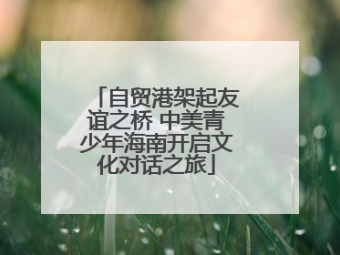 自贸港架起友谊之桥 中美青少年海南开启文化对话之旅