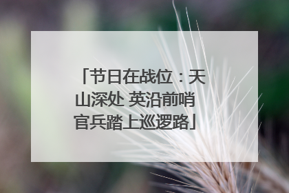 节日在战位：天山深处 英沿前哨官兵踏上巡逻路