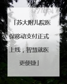 苏大附儿院医保移动支付正式上线，智慧就医更便捷