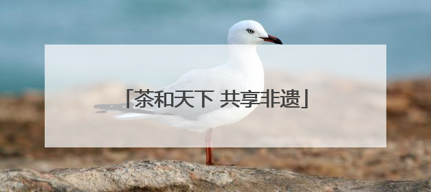 茶和天下 共享非遗