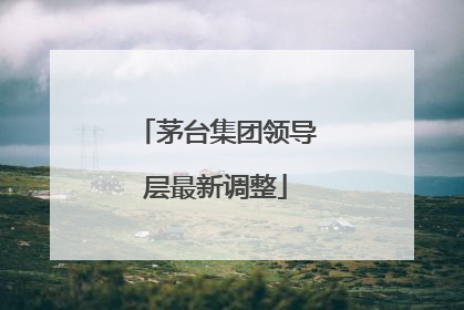 茅台集团领导层最新调整