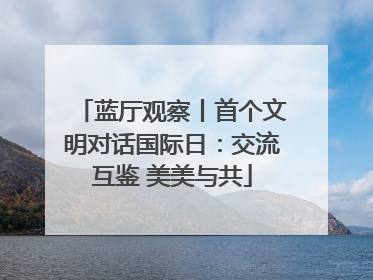 蓝厅观察丨首个文明对话国际日：交流互鉴 美美与共