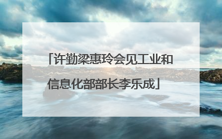 许勤梁惠玲会见工业和信息化部部长李乐成