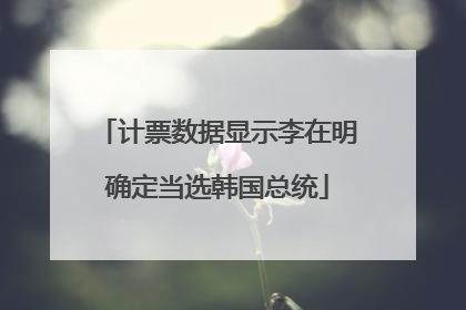 计票数据显示李在明确定当选韩国总统
