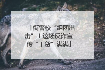 街警校“组团出击”！这场反诈宣传“干货”满满