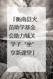衡南县火苗助学基金会助力城关学子“坐”享新课堂