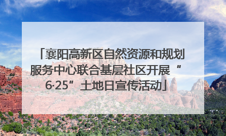 襄阳高新区自然资源和规划服务中心联合基层社区开展“6·25”土地日宣传活动