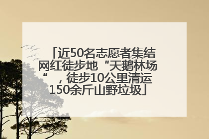 近50名志愿者集结网红徒步地“天鹅林场”，徒步10公里清运150余斤山野垃圾