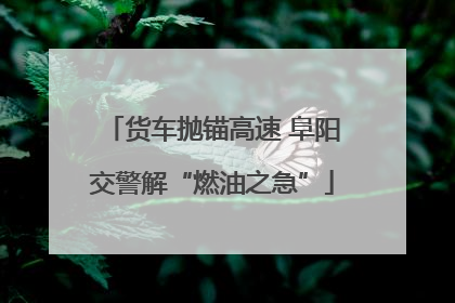 货车抛锚高速 阜阳交警解“燃油之急”