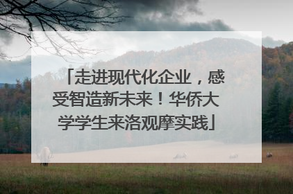 走进现代化企业，感受智造新未来！华侨大学学生来洛观摩实践