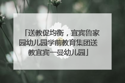 送教促均衡，宜宾鲁家园幼儿园学前教育集团送教宜宾一曼幼儿园