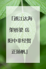 通江达海架桥梁 岳阳中非经贸正扬帆