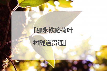 邵永铁路荷叶村隧道贯通