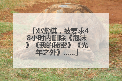 邓紫棋，被要求48小时内删除《泡沫》《我的秘密》《光年之外》……