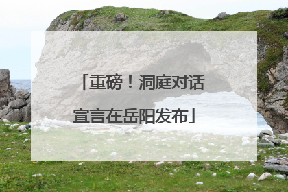 重磅！洞庭对话宣言在岳阳发布