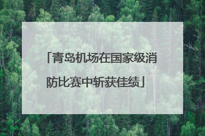 青岛机场在国家级消防比赛中斩获佳绩